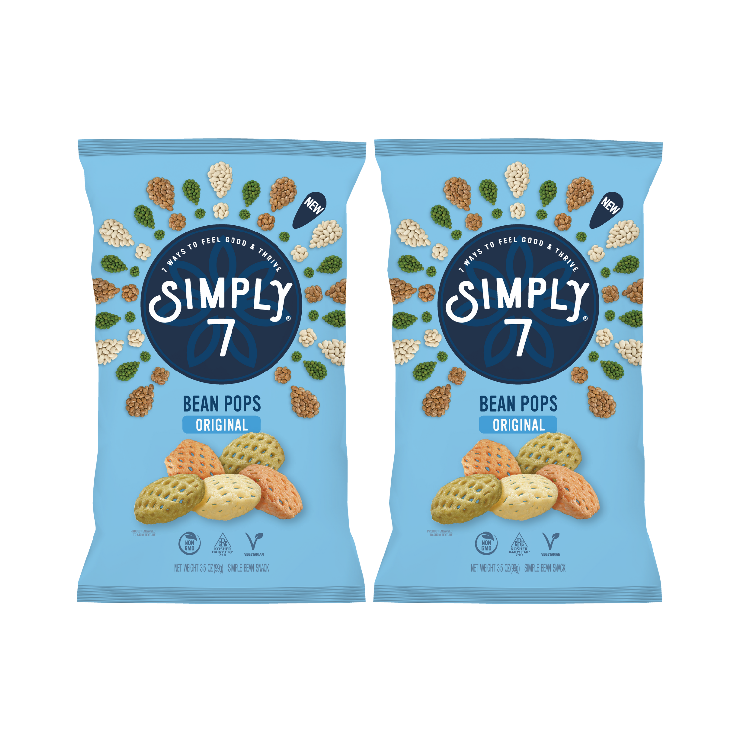 [Bundle of 2] Simply 7 Bean Pops- Original, 99g.