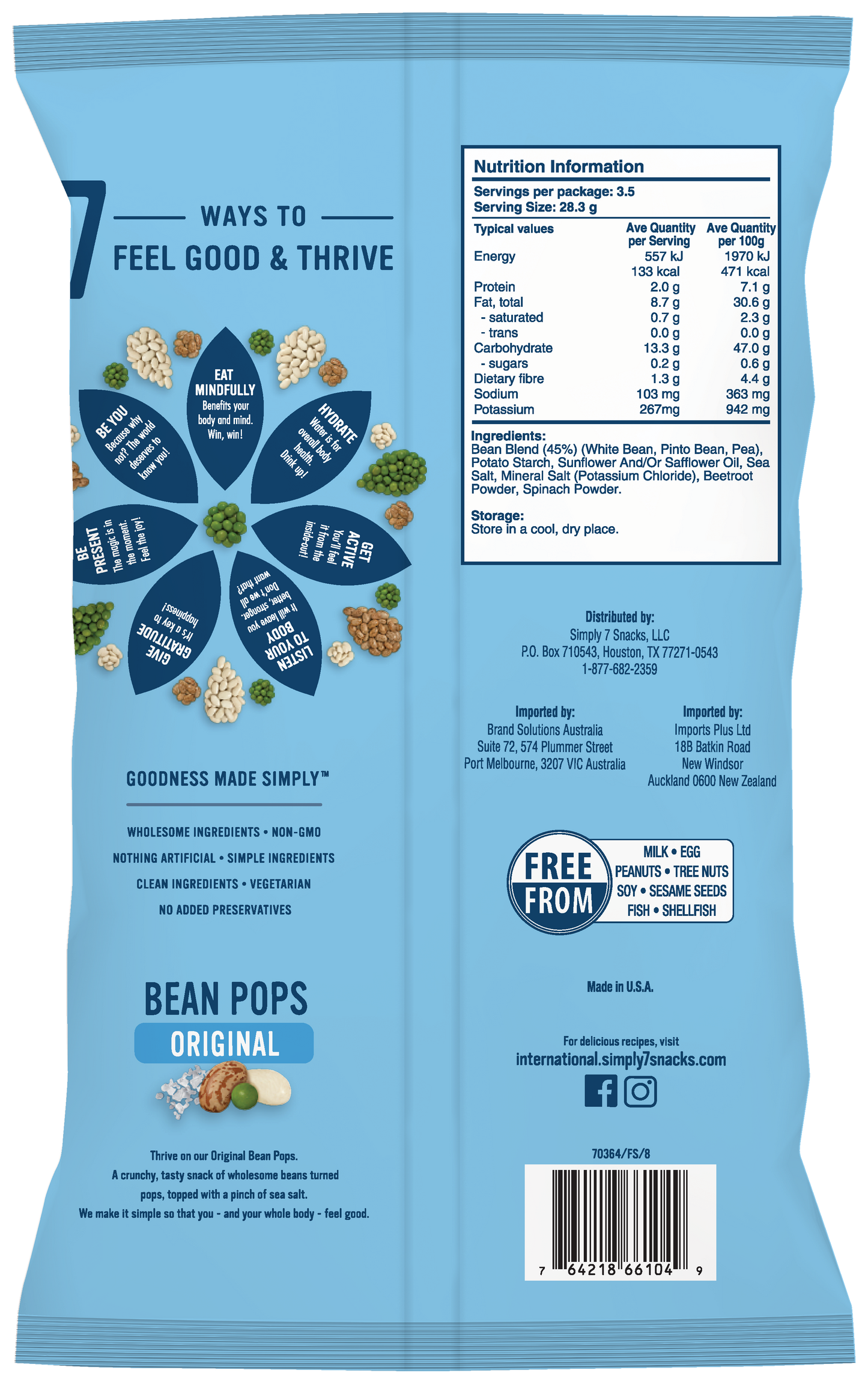 [Bundle of 2] Simply 7 Bean Pops- Original, 99g.