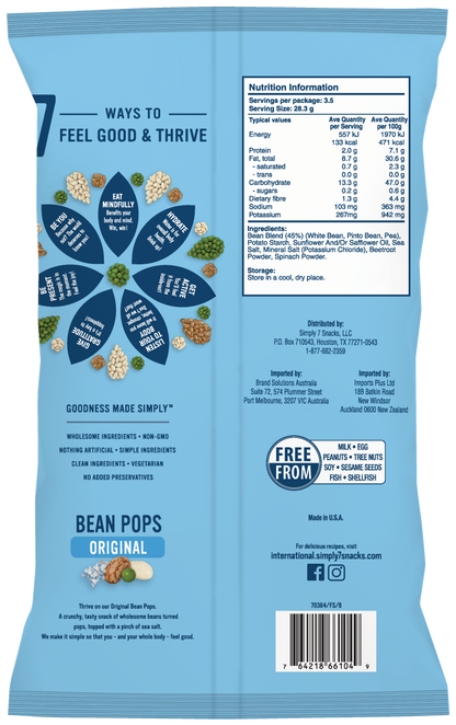 [Bundle of 2] Simply 7 Bean Pops- Original, 99g.