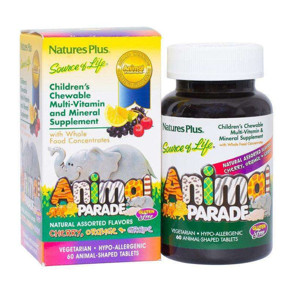 Natures Plus Source of Life Animal Parade Multi-Vitamin & Mineral (Assorted), 60 tabs.