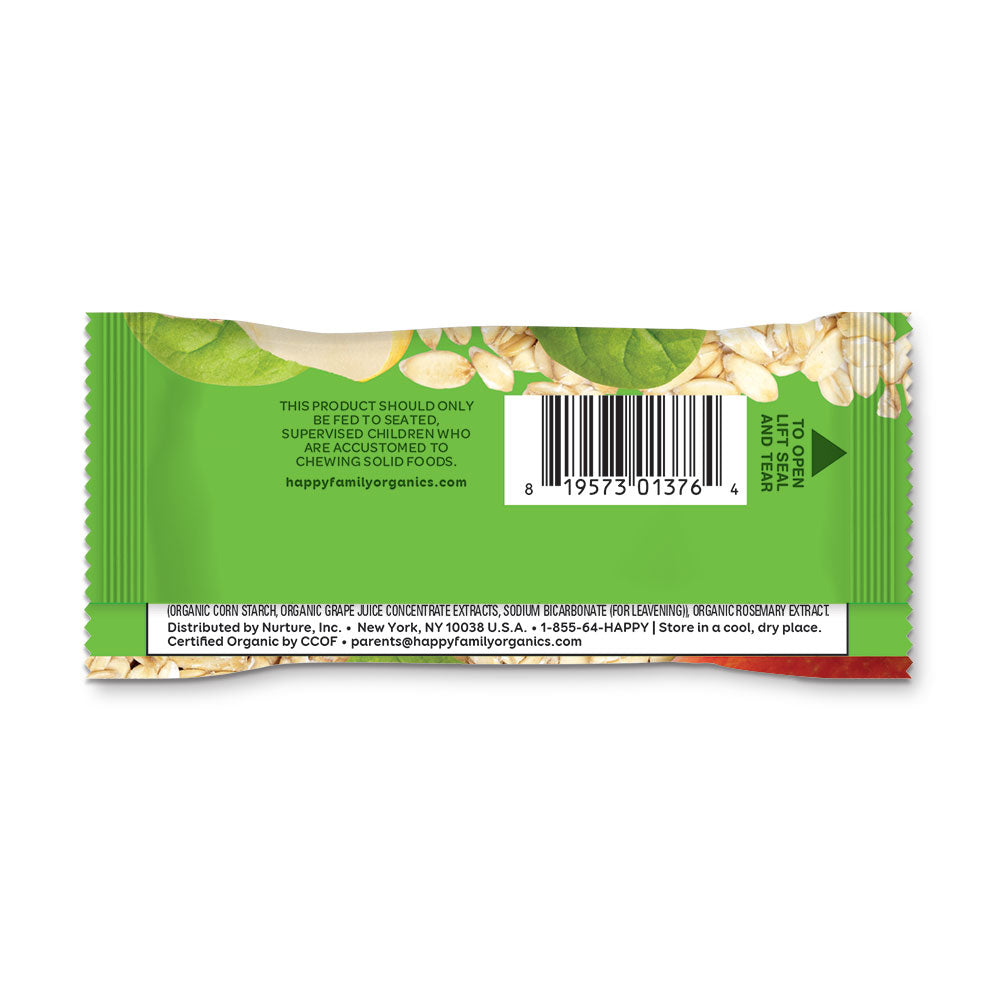 Happy Family Happy Tot Fiber & Protein Soft-Baked Oat Bar - Apple & Spinach, 5 x 25 g. [EXP: 19/3/25]