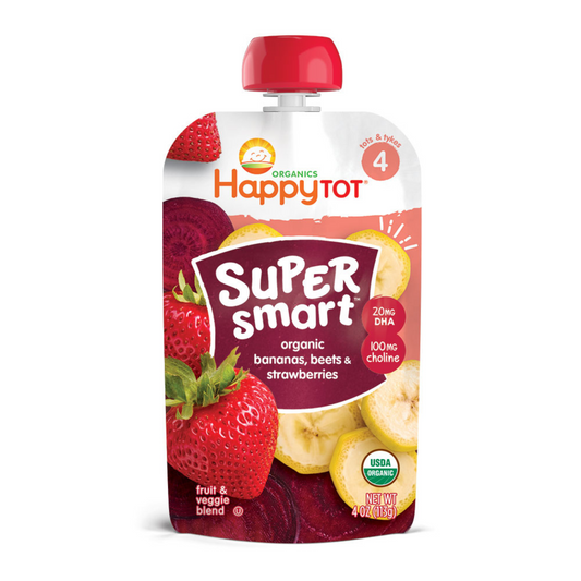 Happy Family Happy Tot Super Smart - Bananas Beets & Strawberries, 113 g.
