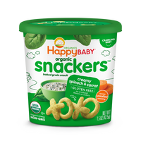 Happy Family Happy Baby Organic Snackers- Creamy Spinach & Carrot, 42.5 g.