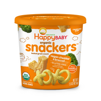 Happy Family Happy Baby Organic Snackers- Vegan Cheddar & Broccoli, 42.5g.