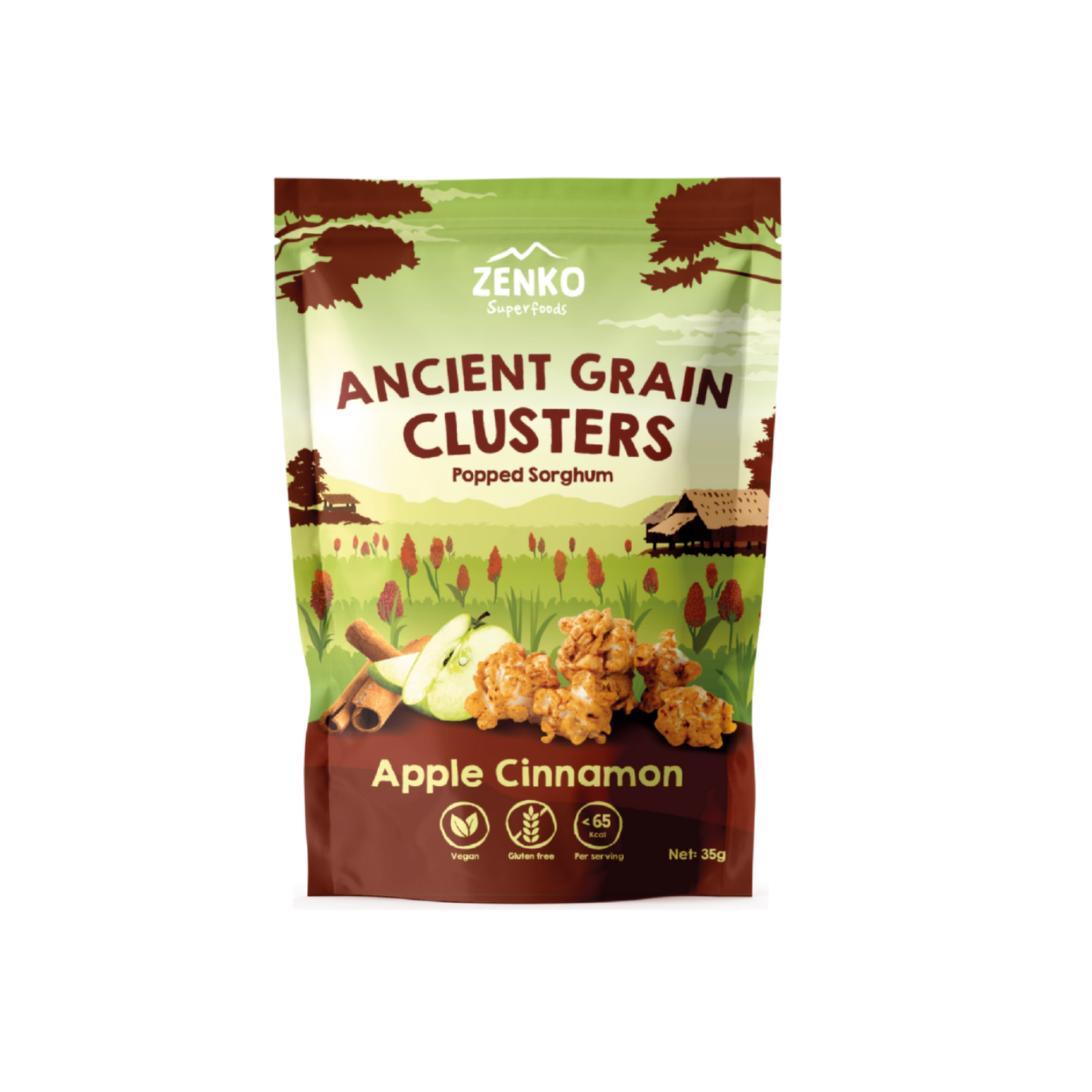 Zenko Superfoods Ancient Grain Clusters - Apple Cinnamon 35g