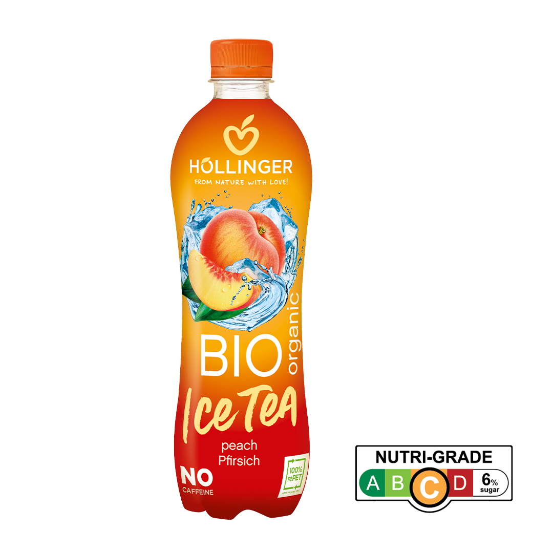 [Case of 12] Hollinger Organic Ice Tea Peach, 500ml