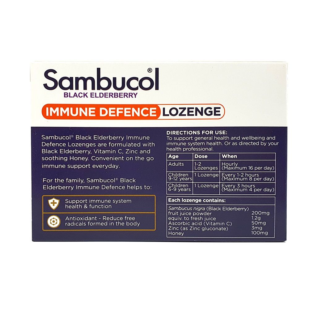Sambucol Throat Lozenges (AUS Version), 20 lozs. *Authorised Exclusive Distributor