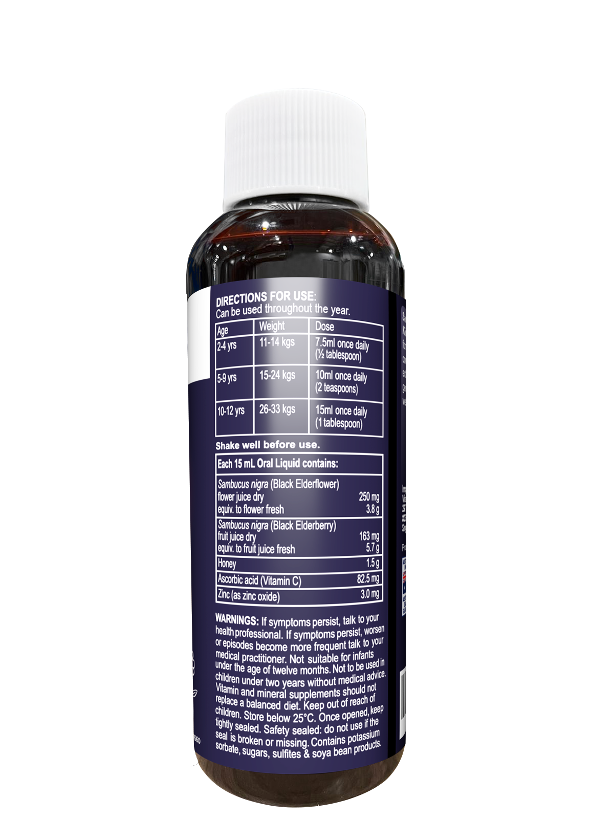 [25% Off Bundle Deal] 3 x Sambucol Kids Formula (AUS Version), 120 ml.