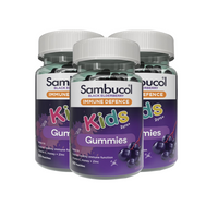 [25% Off Bundle Deal] 3 x Sambucol Kids Immunity Gummies (AUS Version), 50 gums.