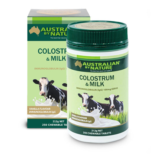Australian By Nature Colostrum Milk 850 mg (Vanilla), 250 tabs.