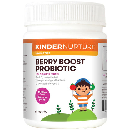KinderNurture Berry Boost Probiotic Powder, 90g-NaturesWisdom