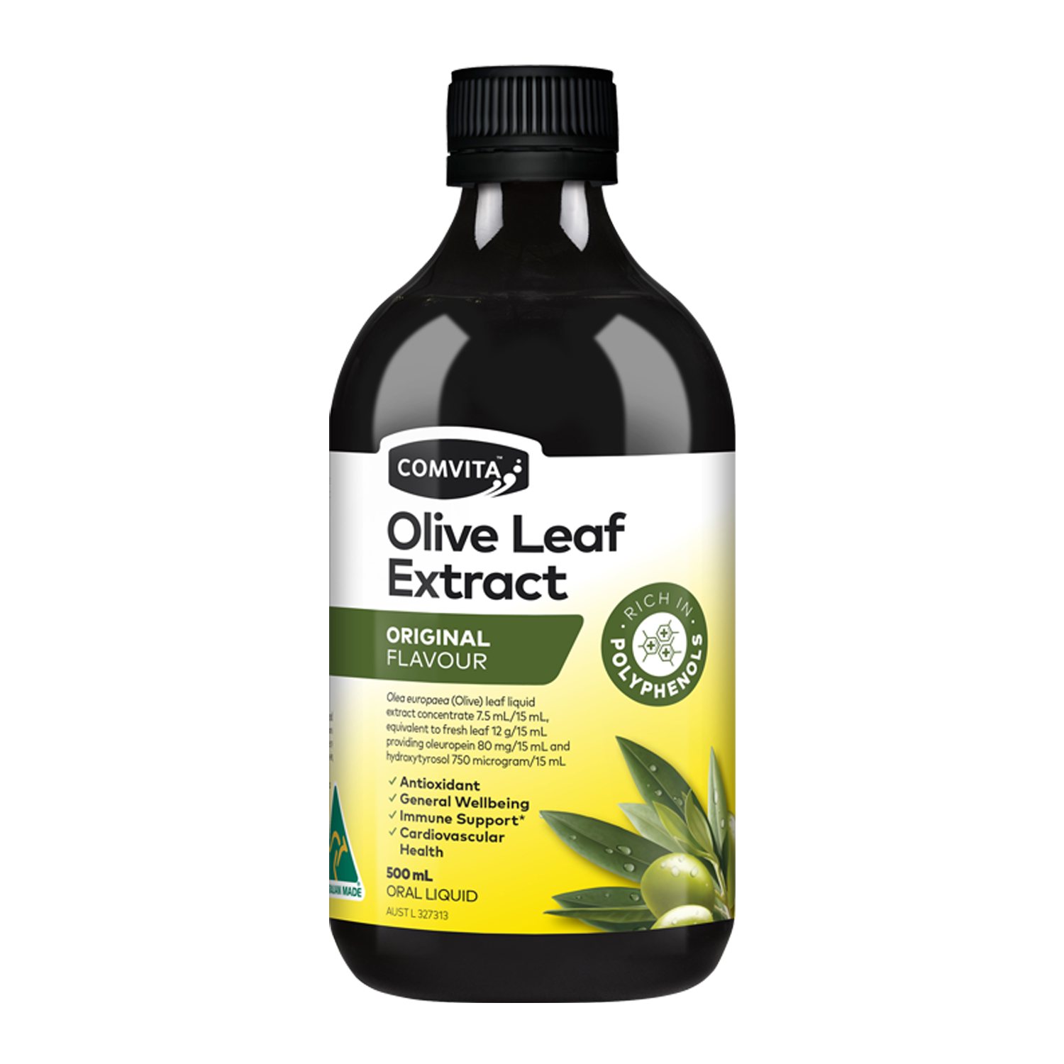 Comvita Olive Leaf Extract - Natural Flavor, 500 ml.