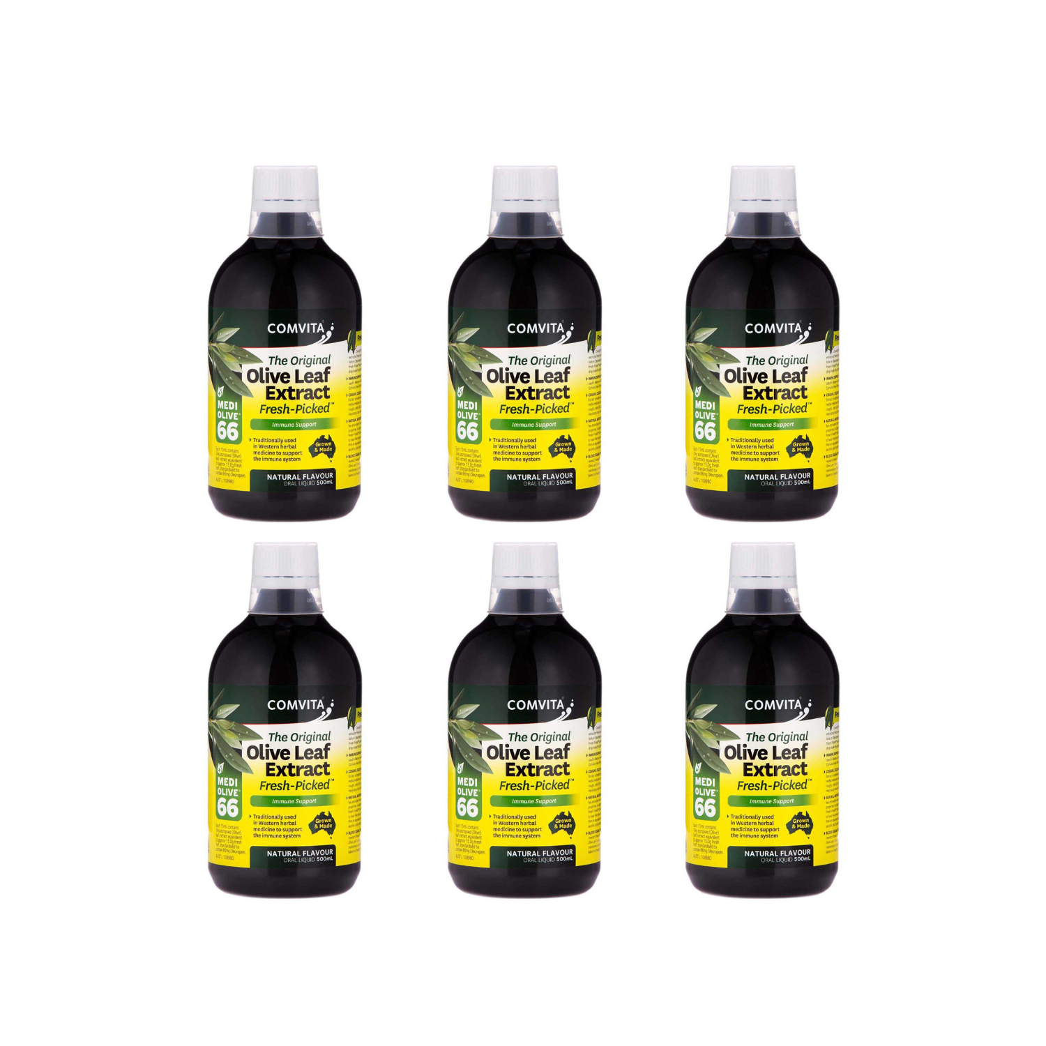 30% Off [Bundle of 6] Comvita Olive Leaf Extract - Natural Flavor, 500 ml.