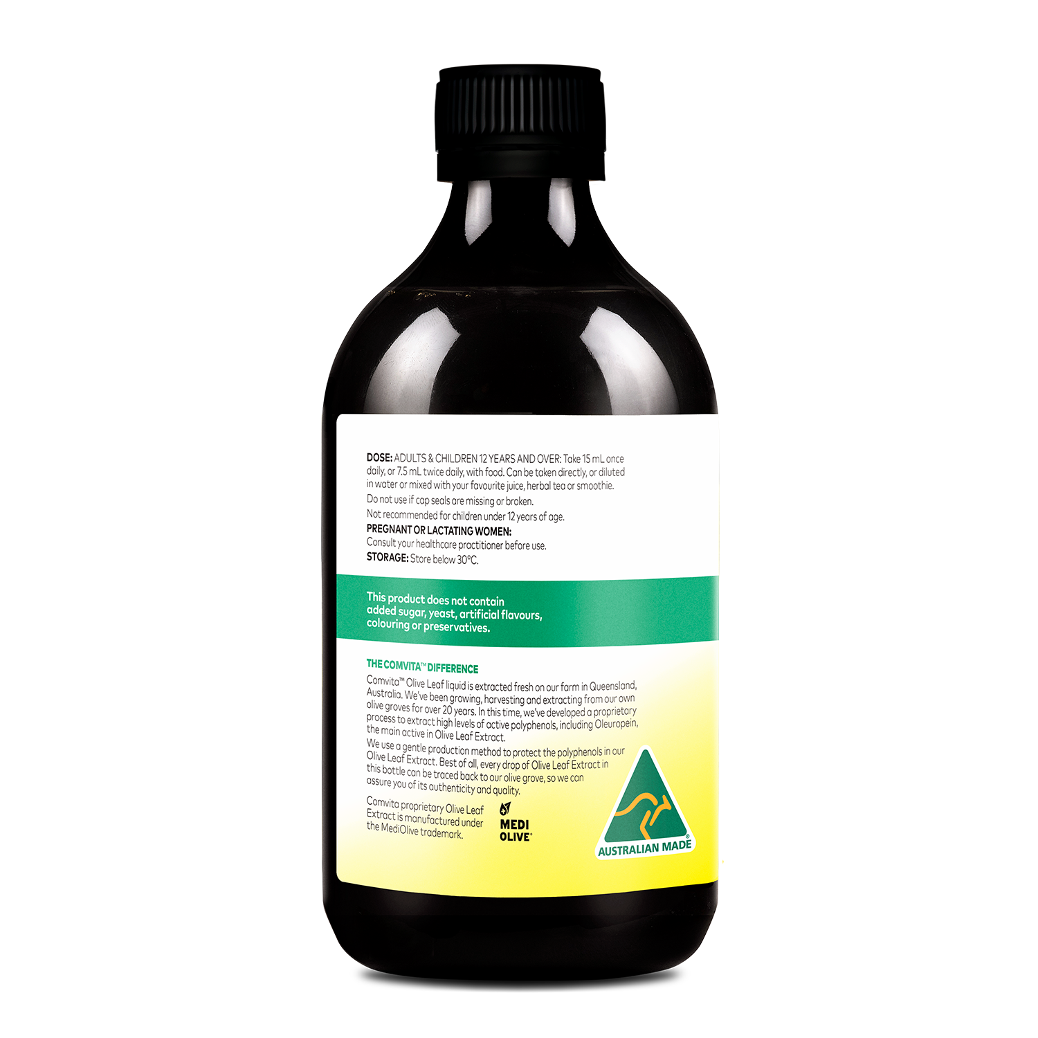 Comvita Olive Leaf Extract - Peppermint Flavor, 500 ml.