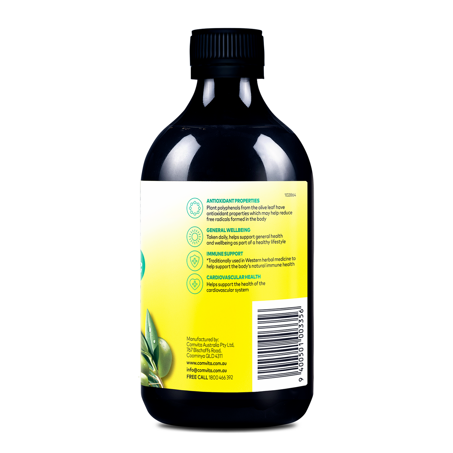 Comvita Olive Leaf Extract - Peppermint Flavor, 500 ml.