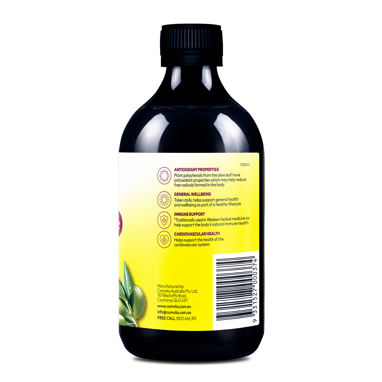 30% Off [Bundle of 6] Comvita Olive Leaf Extract - Mixed Berry Flavor, 500 ml.