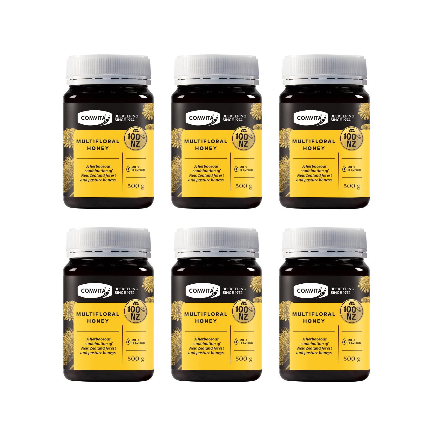 30% Off [Bundle of 6] Comvita Multifloral Honey, 500g