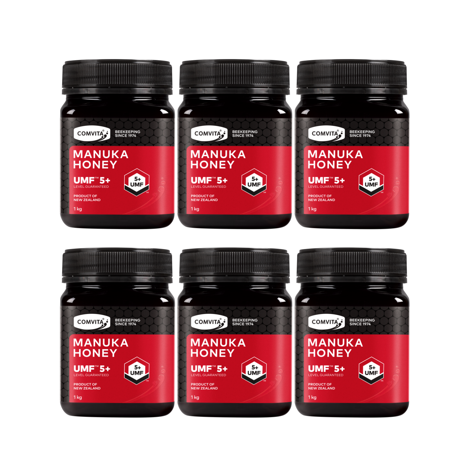 30% Off [Bundle of 6] Comvita Manuka Honey UMF™ 5+, 1 kg.