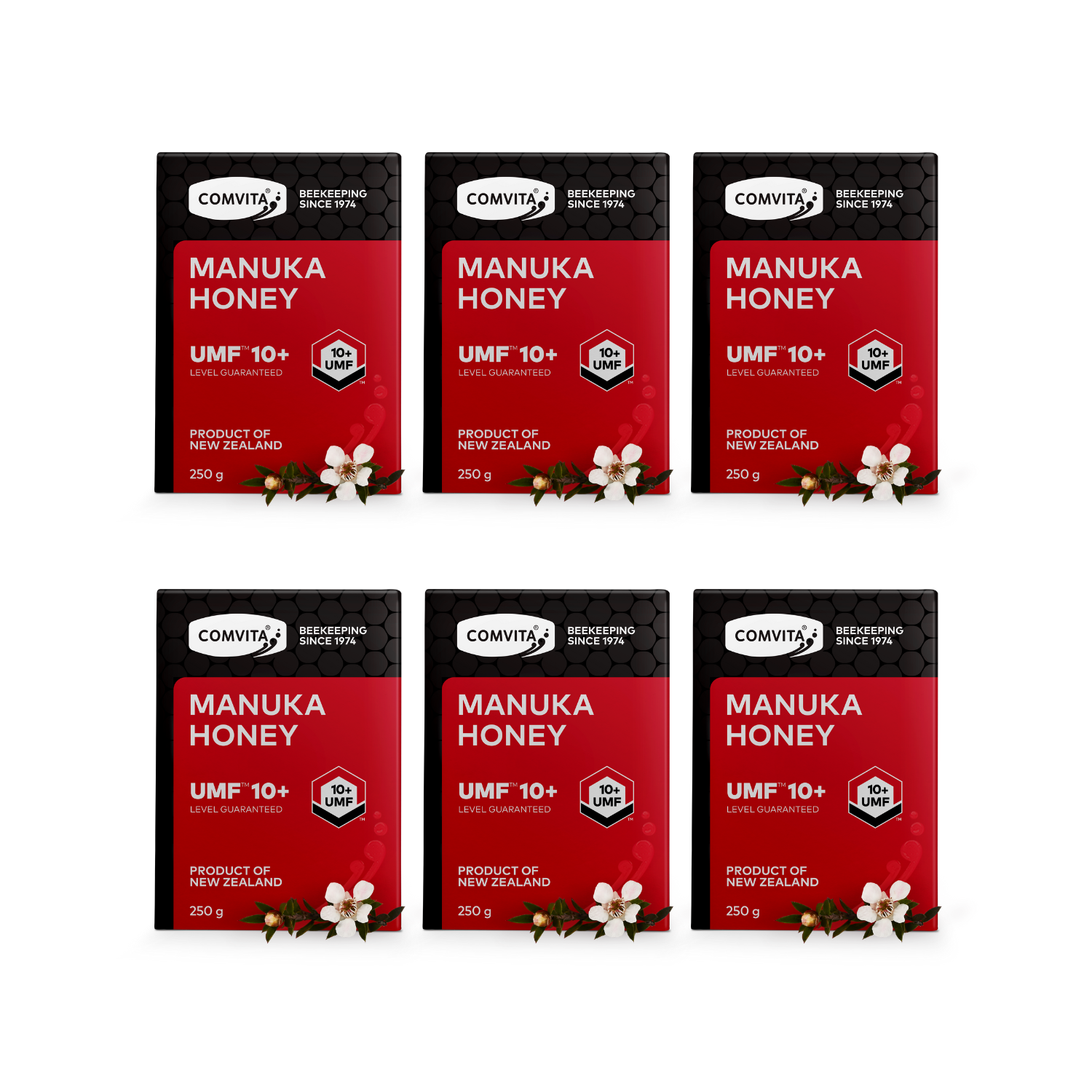 30% Off [Bundle of 6] Comvita Manuka Honey UMF™ 10+, 250 g.