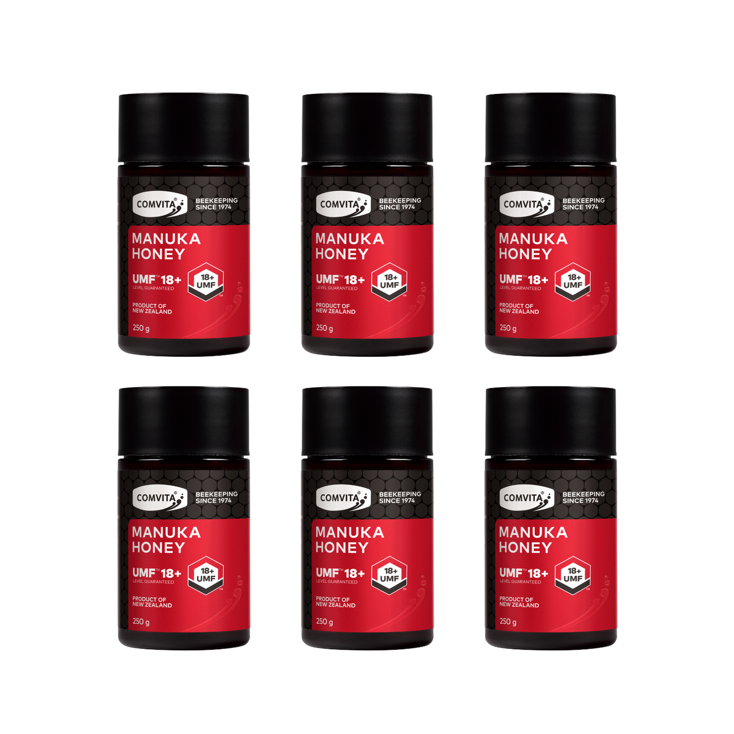 30% Off [Bundle of 6] Comvita Manuka Honey UMF™ 18+, 250 g.