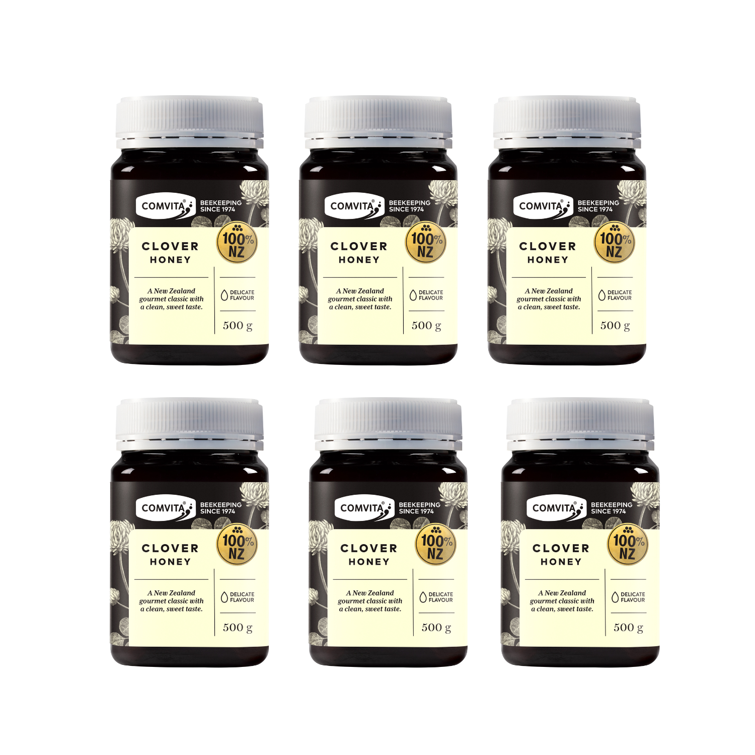 30% Off [Bundle of 6] Comvita Clover Honey, 500g