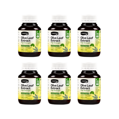 30% Off [Bundle of 6] Comvita Olive Leaf Extract Capsules (High Strength), 60 caps.