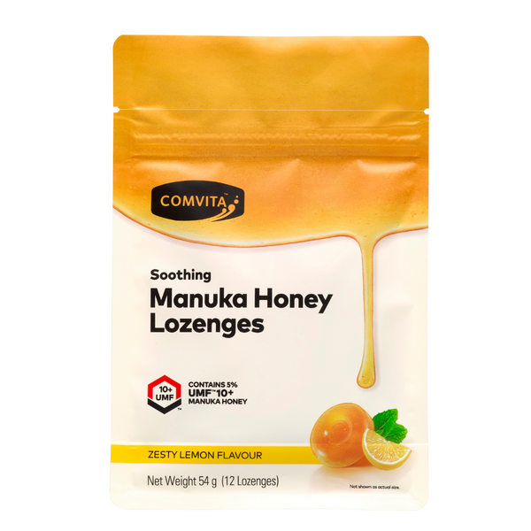 Comvita Manuka Honey Lozenges - Lemon & Honey, 12s