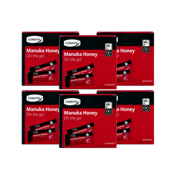 30% Off [Bundle of 6] Comvita Manuka Honey UMF™ 5+, 30 sachets.