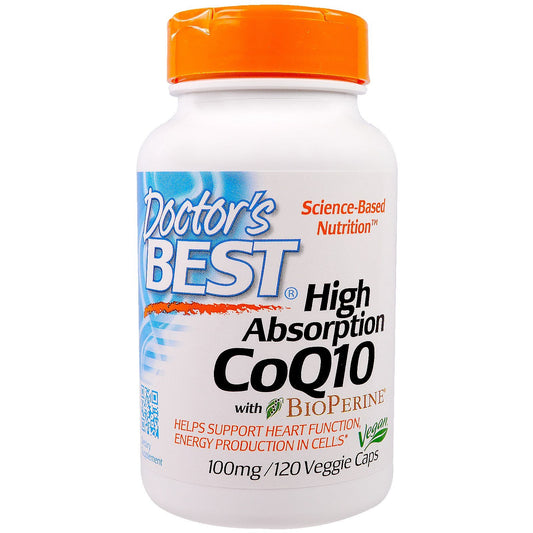 Doctor's Best High Absorption CoQ10 with BioPerine 100 mg, 120 vcaps-NaturesWisdom