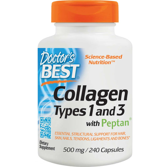 Doctor's Best Best Collagen Types 1 & 3 500mg, 240 caps-NaturesWisdom