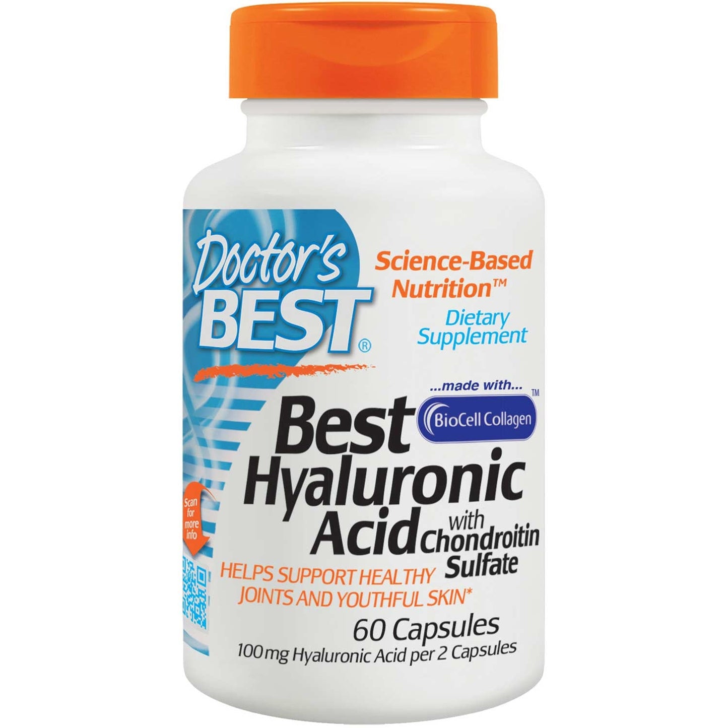 Doctor's Best Hyaluronic Acid with Chondroitin Sulfate, 60 caps-NaturesWisdom