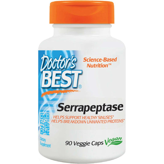 Doctor's Best Serrapeptase, 90 vcaps-NaturesWisdom