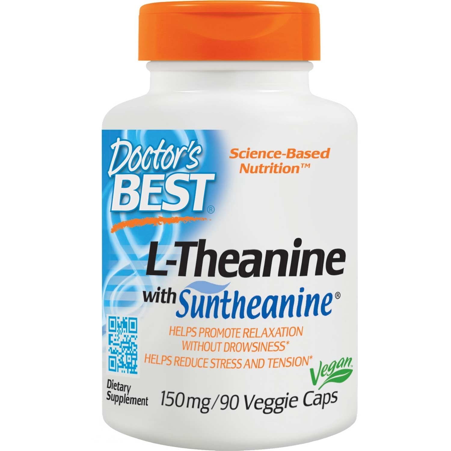 Doctor's Best Suntheanine L-Theanine, 150mg, 90 vcaps-NaturesWisdom