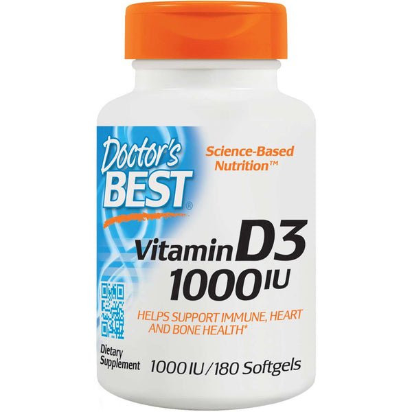 Doctor's Best Vitamin D3 1000IU, 180 sgls