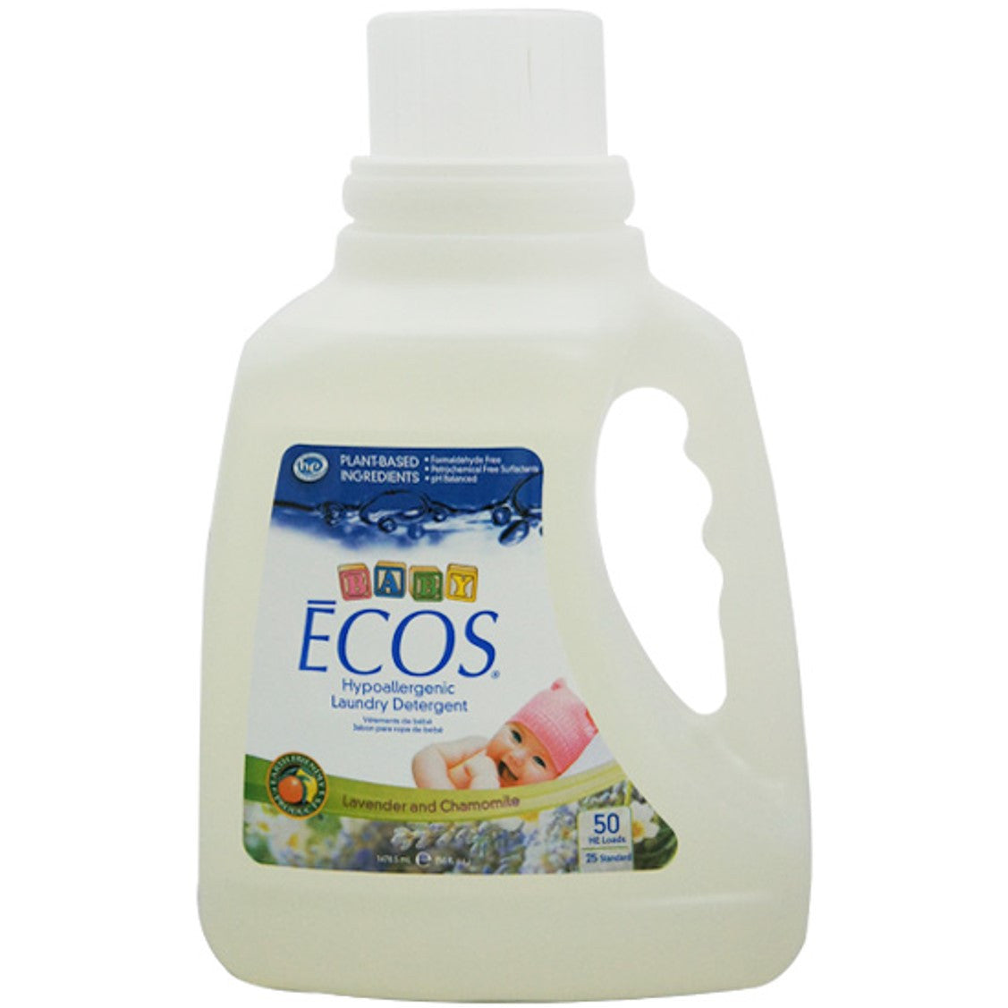 Earth Friendly Baby ECOS Laundry Liquid -Chamomile & Lavender, 1478.5ml.-NaturesWisdom