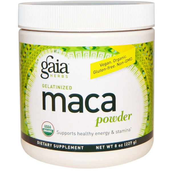 Gaia Herbs Organic Gelatinized Maca Powder, 227g.