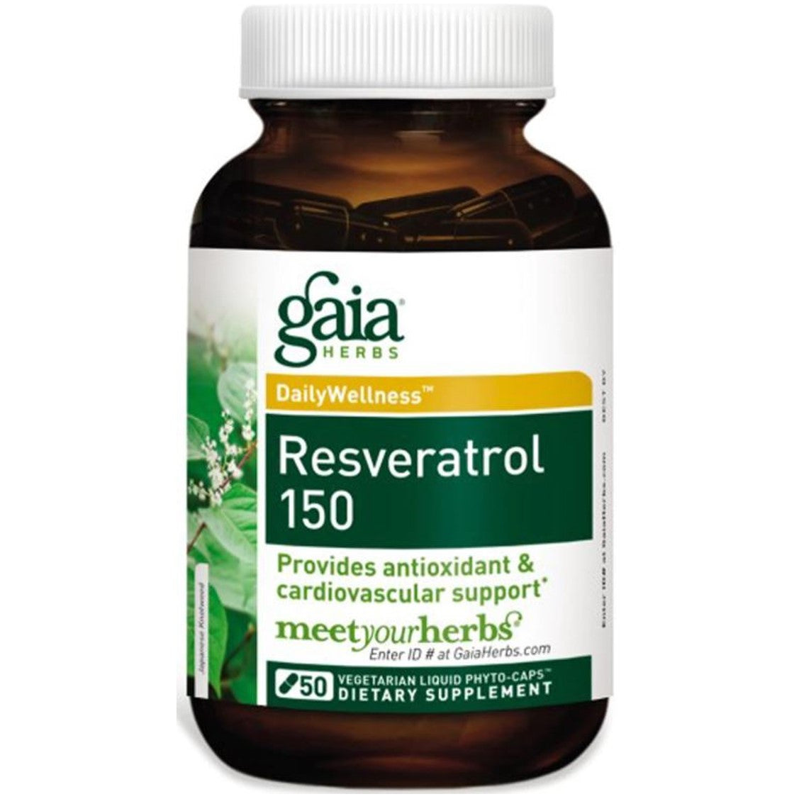 Gaia Herbs Resveratrol 150 Liquid Phyto-Caps, 50 caps.-NaturesWisdom