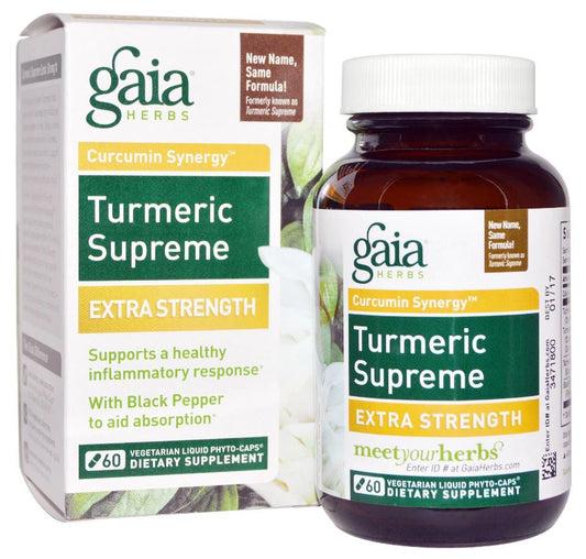 Gaia Herbs Turmeric Supreme Extra Strength Liquid Phyto-Caps, 60 caps.-NaturesWisdom