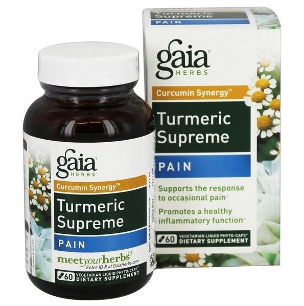 Gaia Herbs Turmeric Supreme: Pain Liquid Phyto-Caps, 60 caps.-NaturesWisdom