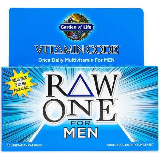 Garden of Life Vitamin Code Raw One For Men, 75 Vcaps.-NaturesWisdom