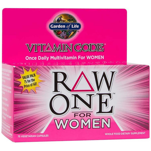 Garden of Life Vitamin Code Raw One For Women, 75 Vcaps.