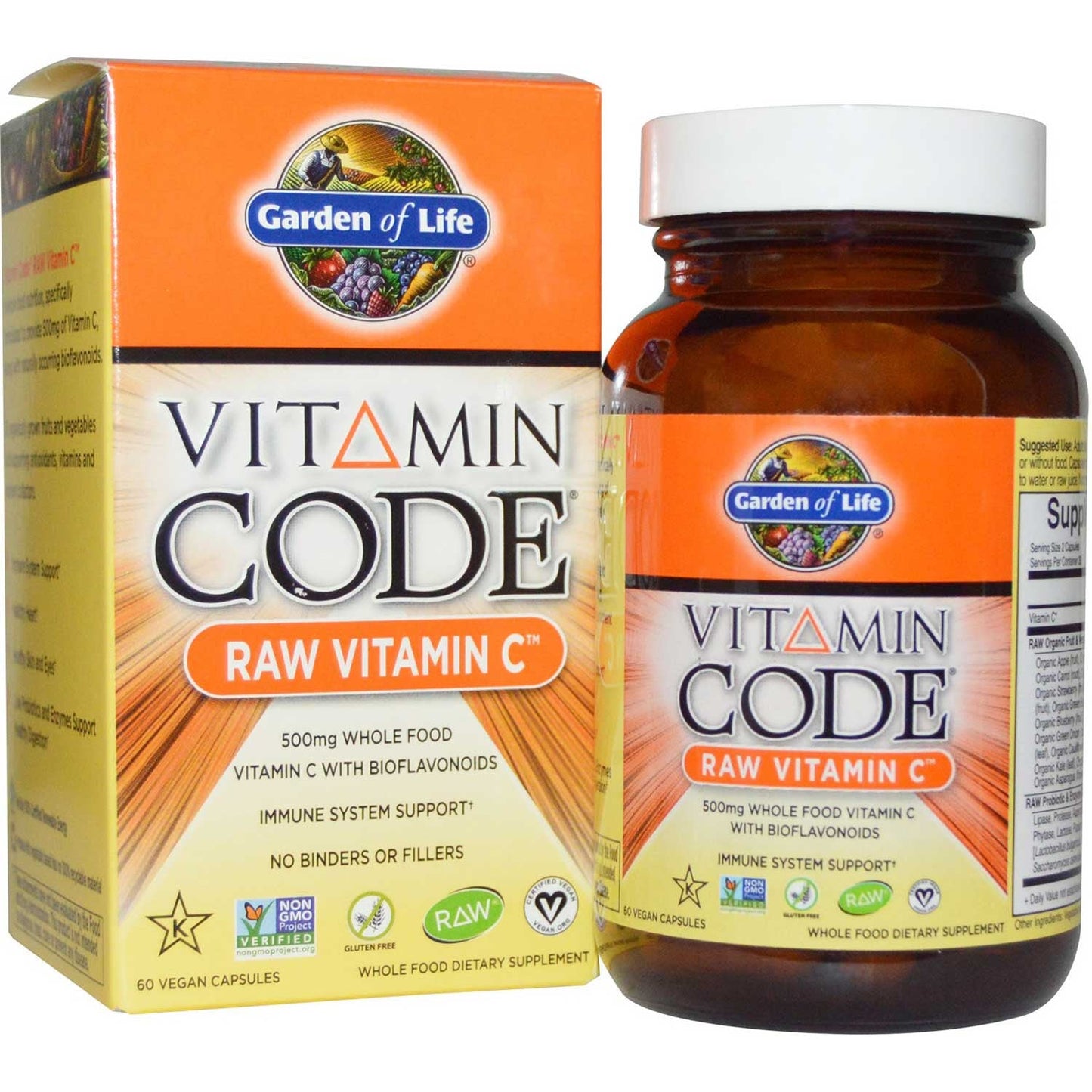 Garden of Life Vitamin Code Raw Vitamin C, 60 Vcaps.-NaturesWisdom