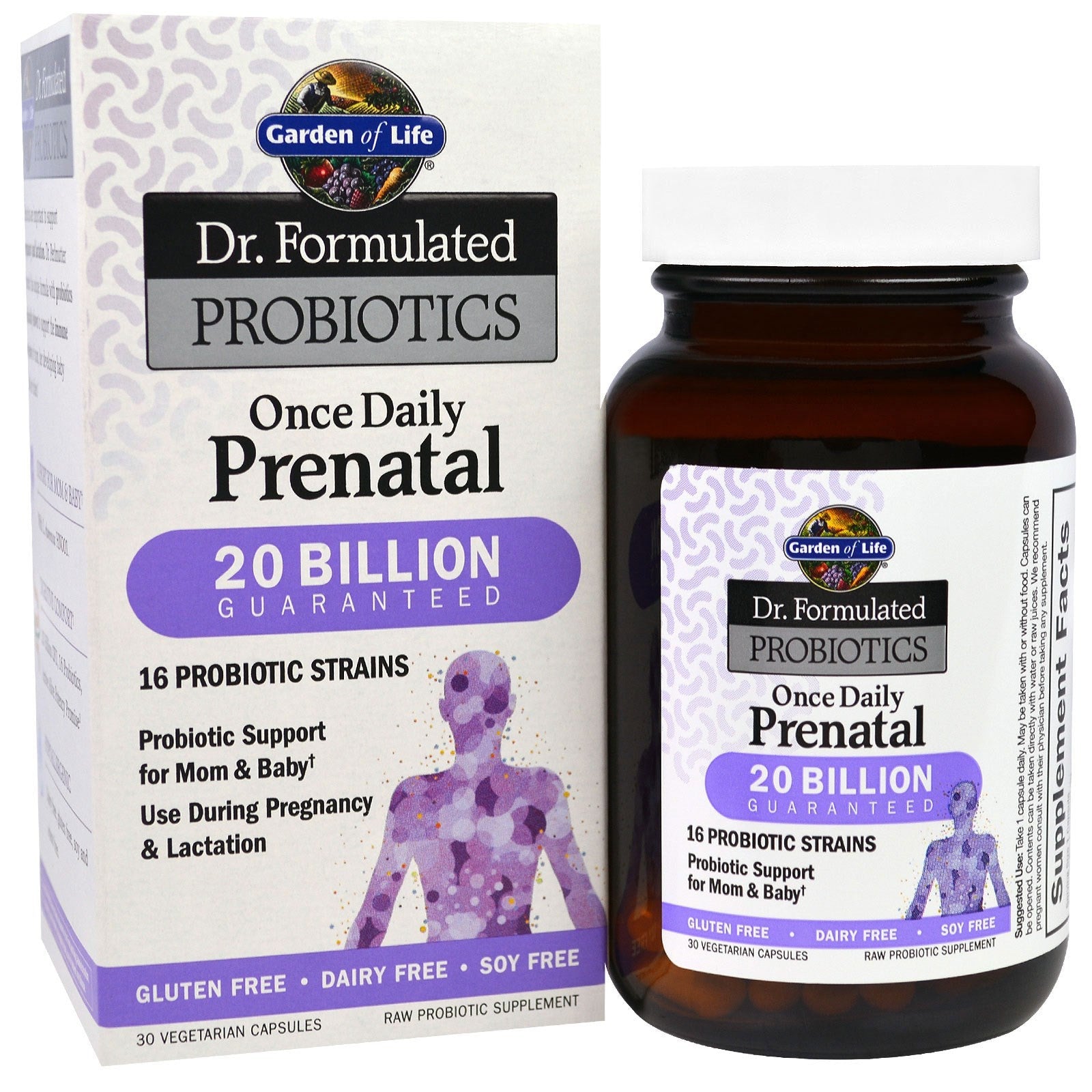 Garden of Life Dr. Formulated PROBIOTICS Once Daily Prenatal, 30 Vcaps.-NaturesWisdom