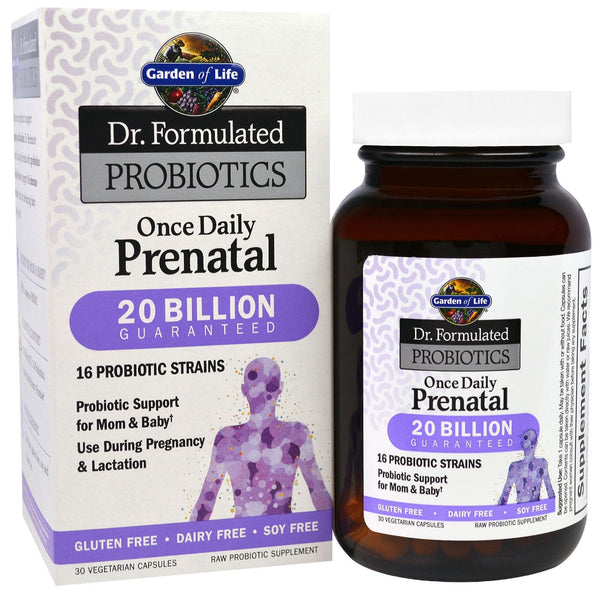 Garden of Life Dr. Formulated PROBIOTICS Once Daily Prenatal, 30 Vcaps.