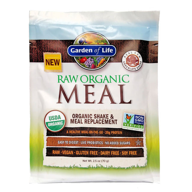 Garden of Life RAW Organic Meal Shake & Meal Replacement Powder Chocolate Cacao,73g.-NaturesWisdom