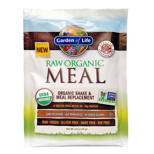 Garden of Life RAW Organic Meal Shake & Meal Replacement Powder Chocolate Cacao,73g.-NaturesWisdom
