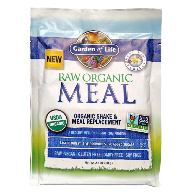 Garden of Life RAW Organic Meal Shake & Meal Replacement Powder Vanilla, 69g.-NaturesWisdom