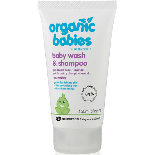 Green People Organic Babies Baby Wash & Shampoo - Lavender, 150 ml.-NaturesWisdom