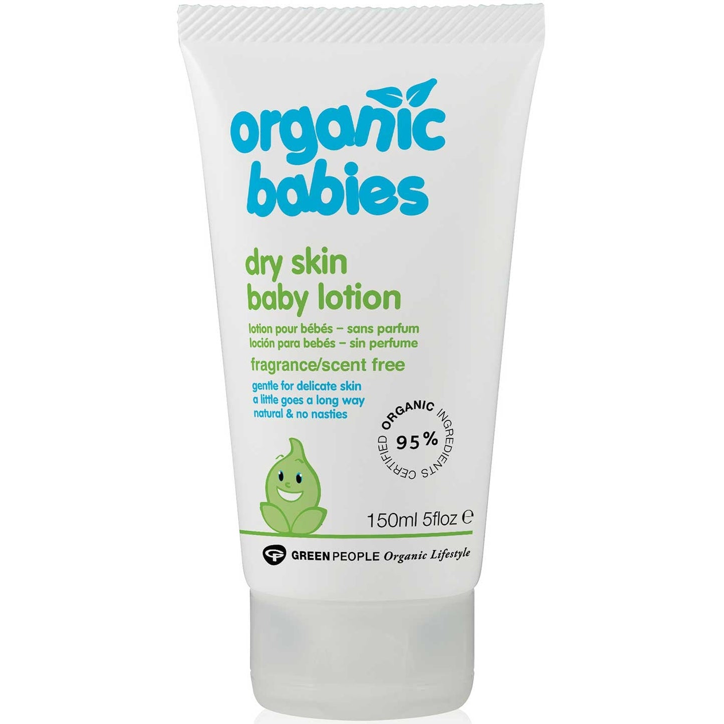 Green People Organic Babies Dry Skin Baby Lotion - Scent Free, 150 ml.-NaturesWisdom
