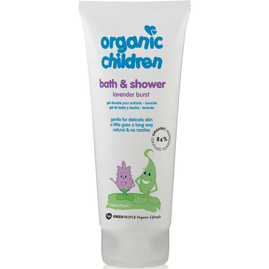 Green People Organic Children Bath & Shower Gel - Lavender, 200 ml.-NaturesWisdom